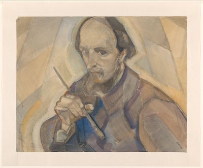 Autoportret z pędzlem autorstwa Herman Kruyder (signed by artist)