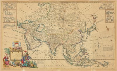 Mapa Azji z 1730 r. autorstwa Hermana Molla autorstwa Herman Moll