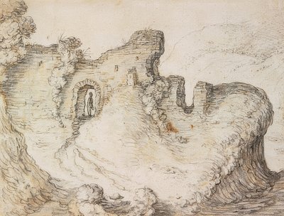 Górski krajobraz z ruinami. Około 1650 autorstwa Herman Saftleven