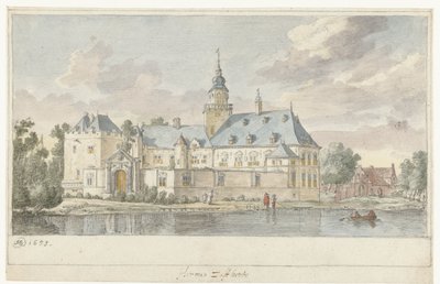 Widok na zamek Nijenrode autorstwa Herman Saftleven