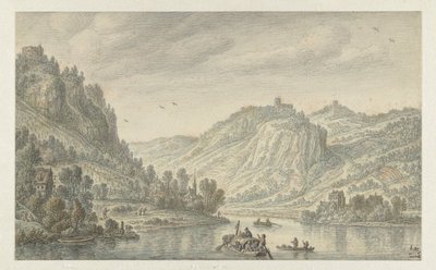 Ren w Drachenfels autorstwa Herman Saftleven