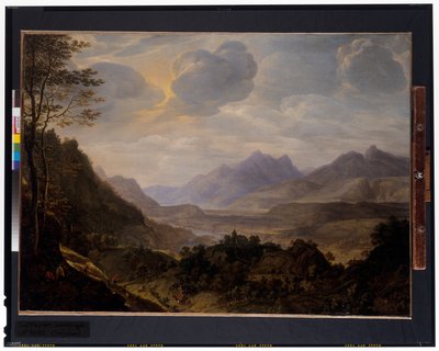 Rozległy krajobraz nadreński autorstwa Herman the Younger Saftleven