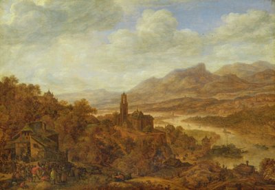 Krajobraz z Renem, 1652 autorstwa Herman the Younger Saftleven