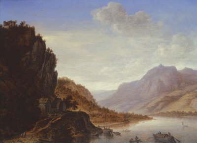 Górzysty krajobraz rzeki autorstwa Herman the Younger Saftleven