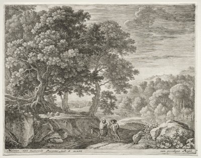 Ucieczka do Egiptu, c. 1652-1654. autorstwa Herman van Swanevelt
