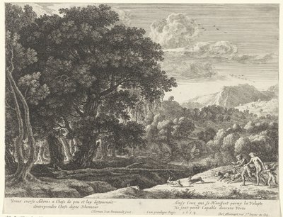 Wenus i Adonis na polowaniu Historia Adonisa (tytuł serii) autorstwa Herman van Swanevelt