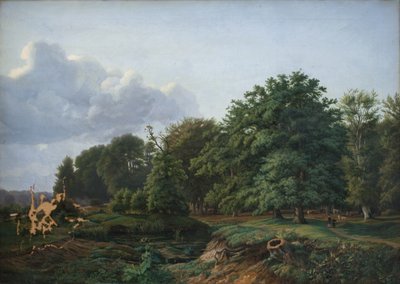Las w pobliżu Hellebæk na północy Zelandii. Wieczór. autorstwa Hermann Carmiencke