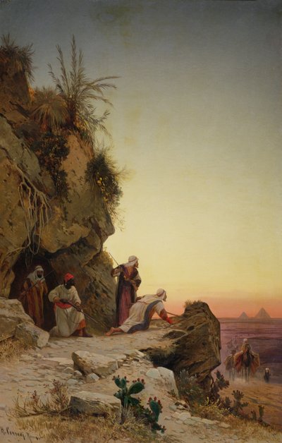 Zasadzka w pobliżu Gizy autorstwa Hermann David Salomon Corrodi