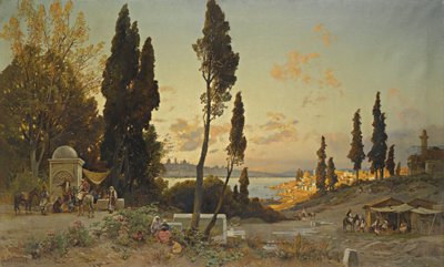Widoki na Bosfor, Konstantynopol autorstwa Hermann David Salomon Corrodi