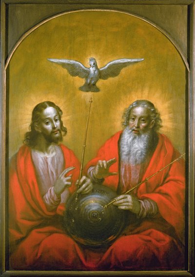 Duch Święty z modelem świata Ptolemeusza, 1610 autorstwa Hermann Han