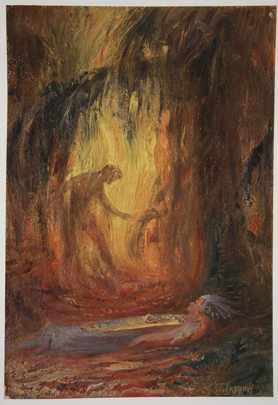 Przebudzenie Brunhildy, 1906 autorstwa Hermann Hendrich