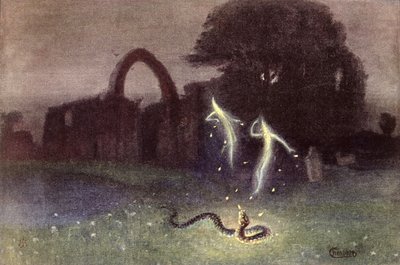 Will-o-the-wisp i Wąż autorstwa Hermann Hendrich