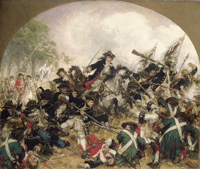 Stary Dessauer w bitwie pod Turynem, 1883 r. autorstwa Hermann Joseph Wilhelm Knackfuss