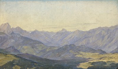 Górska Dolina w Oberbayern, 1829 (olej na papierze) autorstwa Hermann Kauffmann