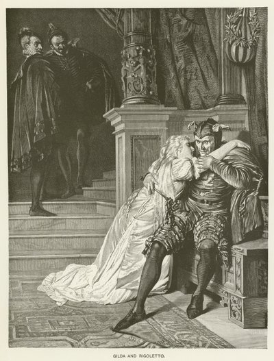Gilda i Rigoletto autorstwa Hermann Kaulbach