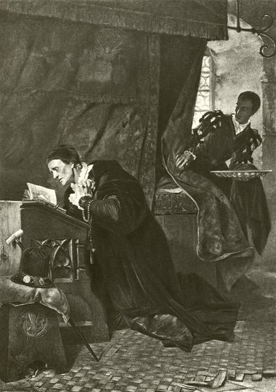 Ludwik XI i Oliver Le Dain (grafika) autorstwa Hermann Kaulbach