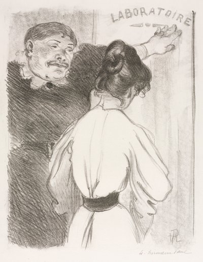 Laboratorium, ok. godz. 1900. autorstwa Hermann Paul