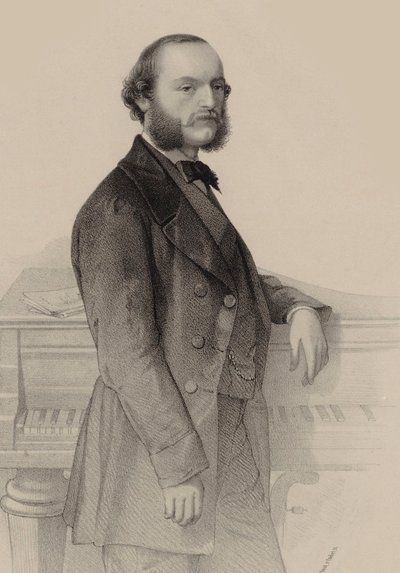 Portret pianisty i kompozytora Désiré Magnus 1828-1884. autorstwa Hermann Raunheim