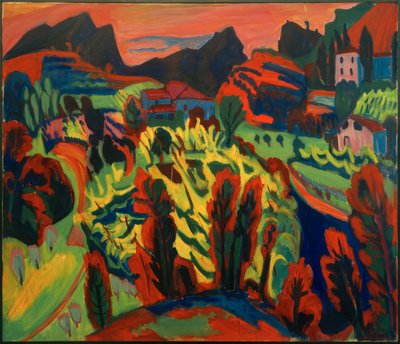 Krajobraz górski Ticino autorstwa Hermann Scherer