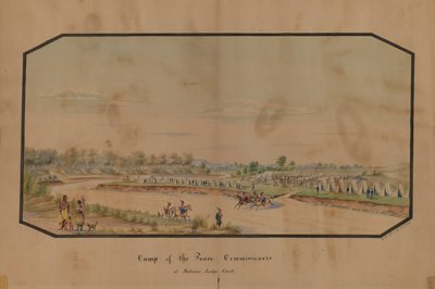 Obóz Komisarzy Pokoju w Medicine Lodge Creek autorstwa Hermann Stieffel