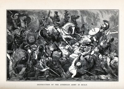 Zniszczenie armii ateńskiej na Sycylii, 1882 r. autorstwa Hermann Vogel