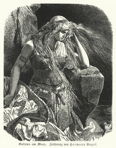 Gudrun nad morzem autorstwa Hermann Vogel