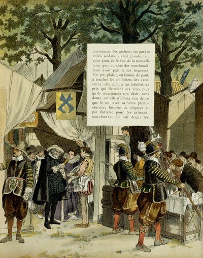 Henryk IV (1553-1610) na jarmarku Saint Germain, po ślubie, 16 grudnia autorstwa Hermann Vogel