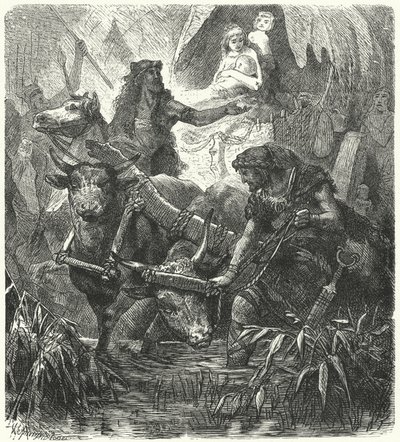 Migracja starożytnych Aryjczyków w Indiach autorstwa Hermann Vogel