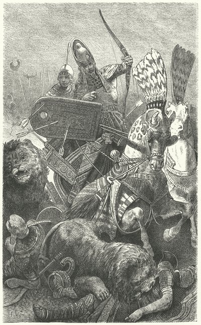 Ramzes Wielki w bitwie pod Kadesz, 1274 pne autorstwa Hermann Vogel