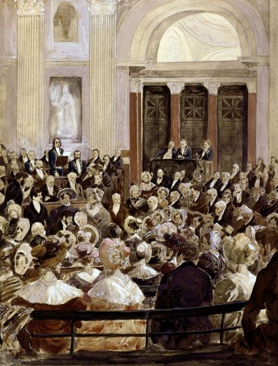 1841 оны 6-р сарын 3-нд Парисын Франсейз академид Виктор Хюгогийн хүлээн авалт (цаасан дээрх ариун цэврийн өрөө) autorstwa Hermann Vogel