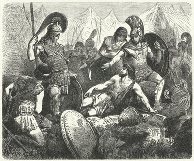 Ofiarna śmierć Codrusa, króla Aten autorstwa Hermann Vogel