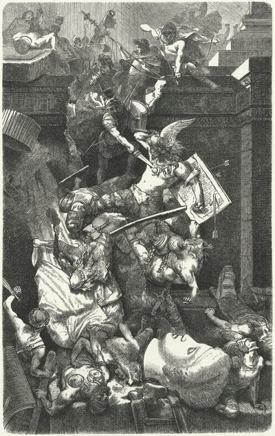 Wandale atakujący Rzym, 455 autorstwa Hermann Vogel