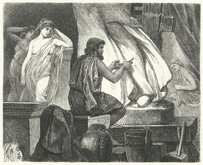 Pracownia ateńskiego rzeźbiarza Praksytelesa autorstwa Hermann Vogel