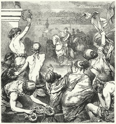 Tytus Quinctius Flaminius ogłasza wolność państw greckich, 196 pne autorstwa Hermann Vogel