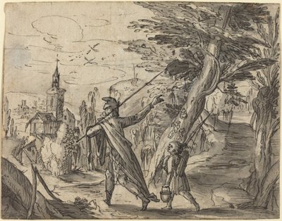 Abraham i Izaak autorstwa Hermann Weyer