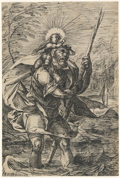 Święty Krzysztof (rekto) autorstwa Hermann Weyer