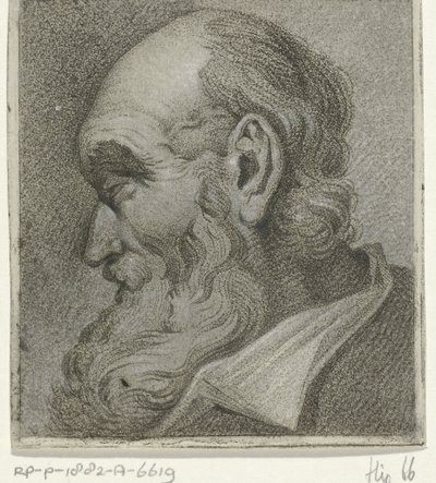 Portret starca z profilu autorstwa Hermanus Fock