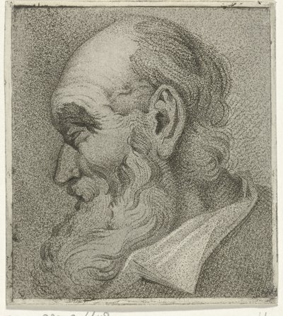 Portret starca z profilu autorstwa Hermanus Fock