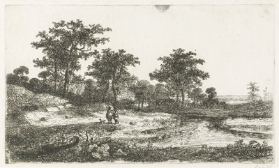 Dwóch myśliwych w ven autorstwa Hermanus Jan Hendrik van Rijkelijkhuysen