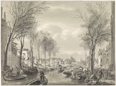 Prace konserwatorskie na Steenschuur po katastrofie, 1807 autorstwa Hermanus Numan (possibly)