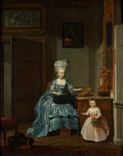 Susanna van Collen z domu Mogge i jej córka, 1776 autorstwa Hermanus Numan