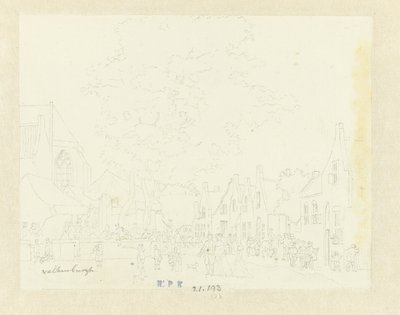 Targ we wsi Valkenburg autorstwa Hermanus Petrus Schouten