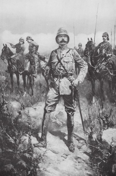 Lord Kitchener na Veldt (litografia) autorstwa Hermanus Willem (after) Koekkoek