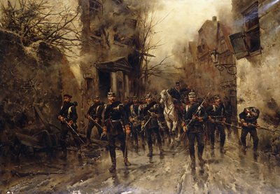 Druga pruska straż cesarska wkracza do Paryża autorstwa Hermanus Willem Koekkoek
