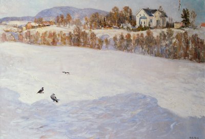 Farma w zimowym krajobrazie autorstwa Heyn Barth