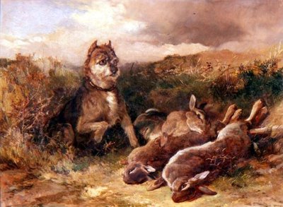 West Country Terrier z dziczyzną autorstwa Heywood Hardy