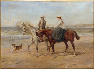 Jeźdźcy na brzegu autorstwa Heywood Hardy