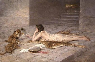 Dokuczanie lwiątkom autorstwa Heywood Hardy