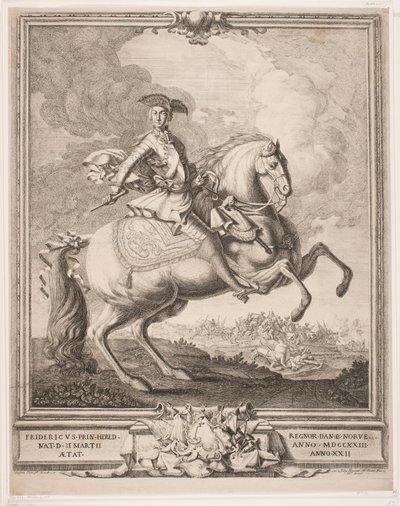 Frederik V. jako następca tronu na koniu autorstwa Hieronimo Miani