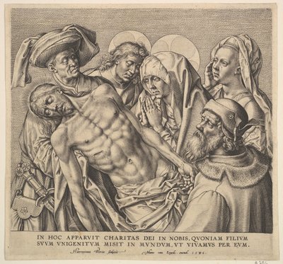 Noszenie Ciała Chrystusa, 1586. autorstwa Hieronymous Wierix